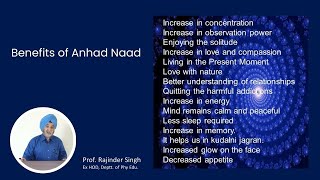 Benefits of Anhad Naad by Prof Rajinder Singh [upl. by Tratner]