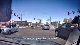 Henderson Nevada DMV auto fail on drive test Failure to yield to a bicyclist [upl. by Nnylarej]