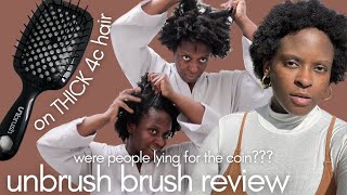 unbrush hair brush HONEST review on 4C HAIR [upl. by Ennovart]