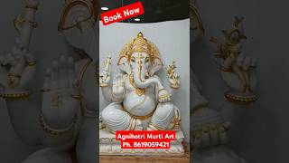 Pure white marble ganesh ji ki murti ganeshstatue [upl. by Osyth]