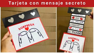 Tarjeta acordeón de FLORK con mensaje secreto de AMOR [upl. by Alessig]