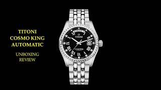 Titoni Cosmo King Automatic 797 S540 Watch  Review Valjoux Relogios [upl. by Rebah]