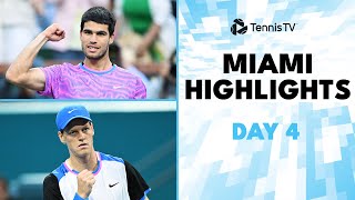 Sinner amp Alcaraz Take Centre Stage Medvedev Zverev in Action  Miami 2024 Day 4 Highlights [upl. by Jeffery497]