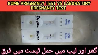 Home pregnancy test vs laboratory pregnancy test see the difference [upl. by Elocim12]