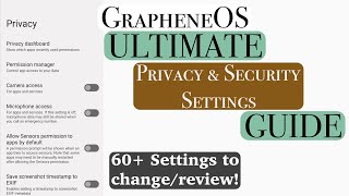 GrapheneOS The ULTIMATE Privacy Security and Battery Settings Guide Portrait View [upl. by Acnairb]