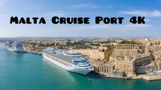 Malta Port View  Valletta 4K Europe [upl. by Niattirb]