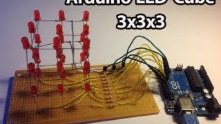 Arduino  LED Cube 3x3x3 Full Tutorial [upl. by Sands]