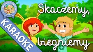 KARAOKE – Skaczemy biegniemy – WYGIBASY TV  piosenki dla dzieci [upl. by Tabina939]