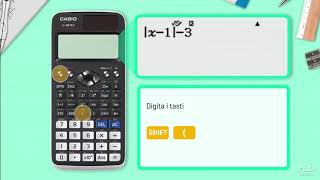 Con la calcolatrice Casio  Risolvere equazioni di primo grado con valore assoluto [upl. by Issi]