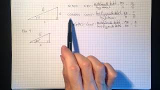 Matematikk 1T Trigonometri Sinus cosinus og tangens Del 2 [upl. by Anawqahs214]