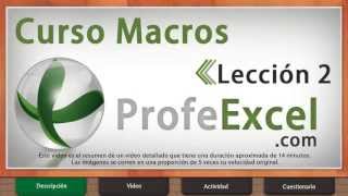 Curso de Excel 2013 Macros resumen  Lección 2 [upl. by Animehliw]