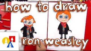 How To Draw A Cartoon Ron Weasley And Scabbers [upl. by Enitsahc]