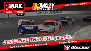 CARS Tour  Langley Speedway  iRacing Late Model Stock [upl. by Notak60]