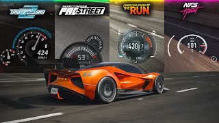 TOP SPEED in NFS Games 2024 [upl. by Asiek251]