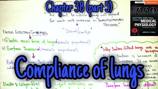 Compliance of lungs work of breathing Chapter 38 part 5 Guyton and hall text book of physiology [upl. by Nywra428]