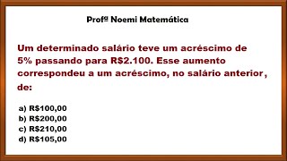 APRENDA CALCULAR O AUMENTO DO SALÁRIO  Questão de Concurso [upl. by Mateusz]