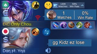 WHEN SUPREME CHOU PLAY IN OTHER SERVER WITH MS USING ONE SHOT BUILD WHAT WILL HAPPENED😱 Must Try [upl. by Ackerman]