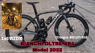 BIANCHI Oltre XR4  Ultegra Di2 FIRST RIDE  SHIMANO ULTEGRA R8100  KA MAMAW VLOG [upl. by Ewolram]