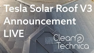 Tesla Solar Roof V3 Announcement Live [upl. by Anrehs]