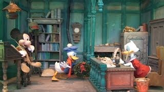 Mickeys Christmas Carol Display  Magic Kingdom Emporium W Sorcerers of the Magic Kingdom Window [upl. by Albin]