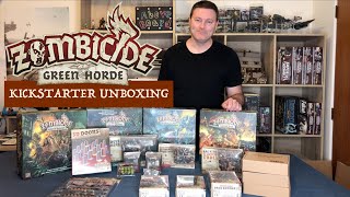 Above Board  Unboxing Zombicide Green Horde Kickstarter [upl. by Artemla]