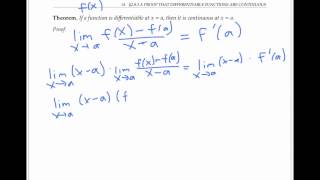 Proof that Differentiable Functions are Continuous [upl. by Ymeraj]