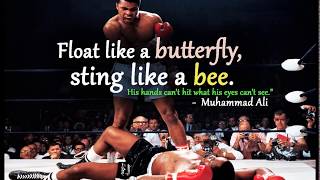 Float like a butterfly sting like a bee meaning  Muhammad ali float like a butterfly sting like bee [upl. by Ilaire769]