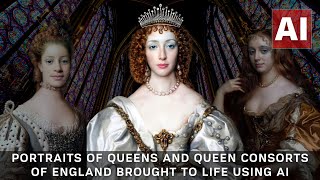 Portraits of Queens and Queen Consorts of England Brought to Life Using AI [upl. by Lucian]