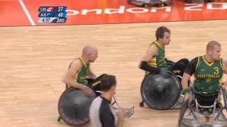 Wheelchair rugby  Australia v Canada  gold medal game  London 2012 Paralympics [upl. by Annahsirhc]