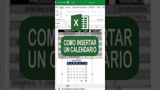 COMO INSERTAR UN CALENDARIO EN EXCEL Excel Exceltips Exceltutorial Shorts Youtubeshorts Short [upl. by Adnirod]