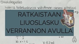 Haetko sairaanhoitajaksi 👩‍⚕️ Tällainen on tyypillinen lääkelasku liuoslasku  Matikkapirkko [upl. by Karalee749]