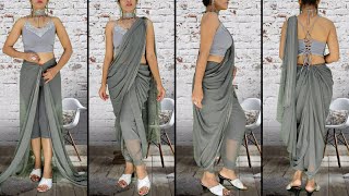 How to Wear Saree in Dhoti Style  Dhoti Style Saree Draping Tutorial [upl. by Reyna]