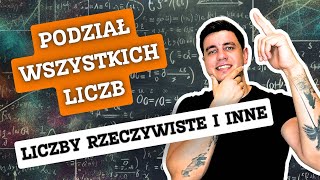 PODZIAŁ LICZB  LICZBY RZECZYWISTE WYMIERME NIEWYMIERNE CAŁKOWITE NATURALNE [upl. by Grazia]