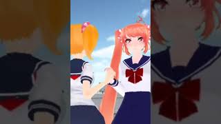 MMD Brooklyn blood pop dance osana x raibaru YANDERE SIMULATOR 💓💌 [upl. by Albur837]