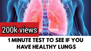 1 Minute Test to check your Lungs  Everyday Practice to Increase oxygen Level  Test for Immunity [upl. by Ataynik]