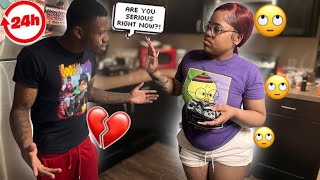 IGNORING MY BOYFRIEND FOR 24 HOURS PRANK 💔 HE CRIED🥹 [upl. by Liatris527]