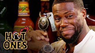 Kevin Hart Catches a High Eating Spicy Wings  Hot Ones [upl. by Selwyn]