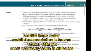 sorbitol metabolism page 81first aid USMLEfcps part1 preparation forum [upl. by Tarrel875]