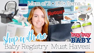 Baby Registry MUST HAVES  Shop with me at buybuyBABY [upl. by Narcissus]