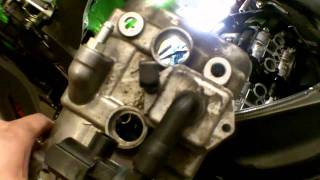 Valve clearance adjustment using shims on a motorcycle Part 3 [upl. by Ary]