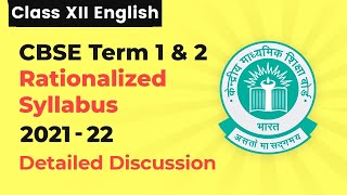 CBSE Term Wise Syllabus for Term 1 and Term 2  Class 12 Board Exam English Syllabus 202122 [upl. by Yeaton516]