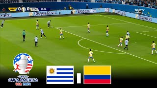 eFootball Pes 21 Gameplay  Uruguay vs Colombia 01  SEMIFINAL  Copa América 2024 [upl. by Ahsia]