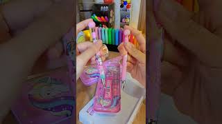 ASMR Unboxing Cute Unicorn Stationery Set ✏️🦄 💜 [upl. by Eegnat]