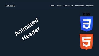 Animated Navbar using HTML and CSS [upl. by Yznel226]