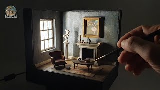 Lost in Time Abandoned Room Diorama  TUTORIAL DIY  124 scale [upl. by Malone440]