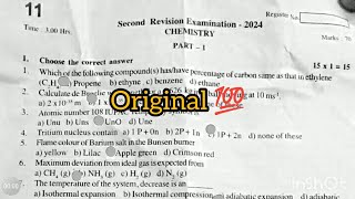 11th chemistry second revision exam original question paper 2024 [upl. by Ammeg955]