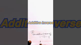 Additive Inverse what is Additive InverseAdditive inverse kaise hal kren [upl. by Yauq]