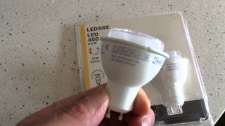 GU10 LED from IKEA vs Halogen [upl. by Hildie]