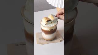 마시멜로우라떼 만들기🤍ㅣMarshmellow cream latteㅣ홈카페 레시피 [upl. by Hyrup]