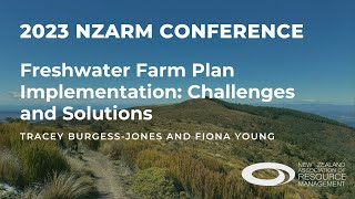 NZARM 2023 Conference Freshwater Farm Plan Implementation Challenges and Solutions [upl. by Macintyre]